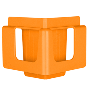 Box Latch - Closing boxes without tape. Clip and Stack - orange.