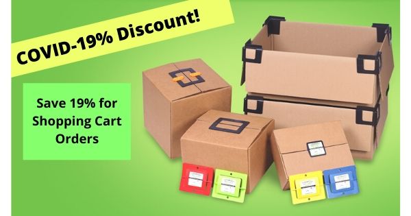 Box Latch - Closing boxes without tape. Covid 19% discount.