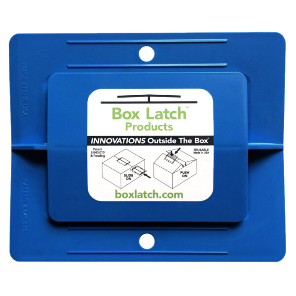 Box Latch - No Tape needed. ISO pack. Large - blue.